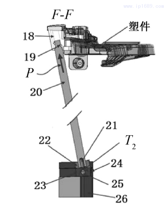 圖 4 滑動座圓桿斜頂機(jī)構(gòu)